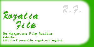 rozalia filp business card